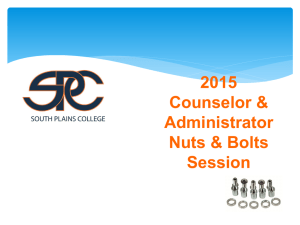 2015 Counselor &amp; Administrator Nuts &amp; Bolts