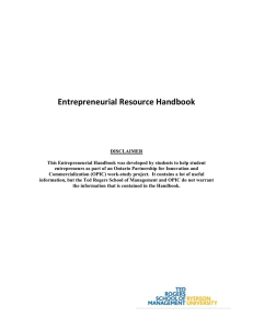 Entrepreneurial Resource Handbook