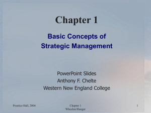 Chapter 1 Basic Concepts of Strategic Management PowerPoint Slides
