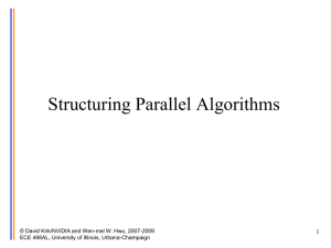 Structuring Parallel Algorithms 1 © David Kirk/NVIDIA and Wen-mei W. Hwu, 2007-2009