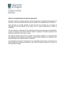 Policy on the appointment of external supervisors