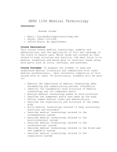 HPRS 1106 Medical Terminology