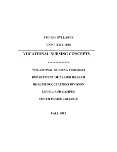 VOCATIONAL NURSING CONCEPTS