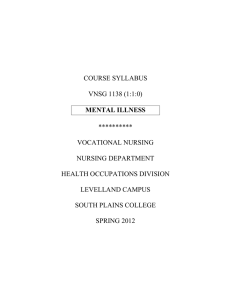 COURSE SYLLABUS VNSG 1138 (1:1:0) **********