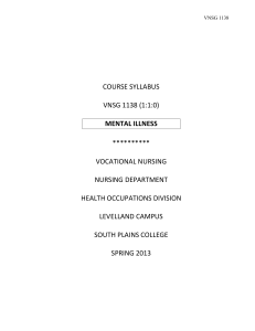 COURSE SYLLABUS VNSG 1138 (1:1:0) **********