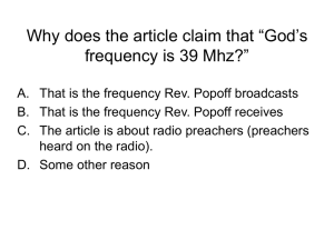 Why does the article claim that “God’s frequency is 39 Mhz?”