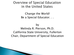 Change the World! Be a Special Educator. . . by