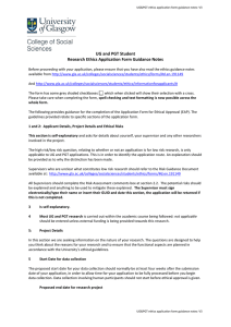 UG and PGT Student Research Ethics Application Form Guidance Notes