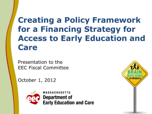 Creating a Policy Framework for a Financing Strategy for Care