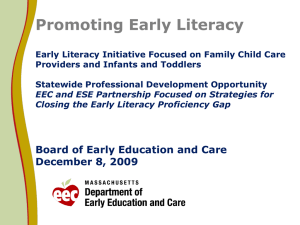Promoting Early Literacy