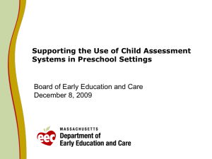 Supporting the Use of Child Assessment Systems in Preschool Settings