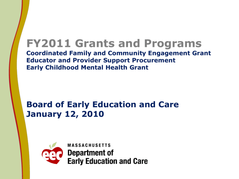 FY2011 Grants and Programs