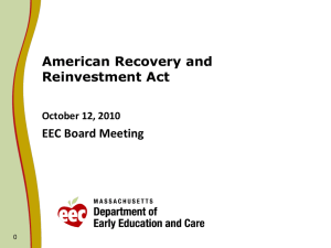 American Recovery and Reinvestment Act EEC Board Meeting October 12, 2010