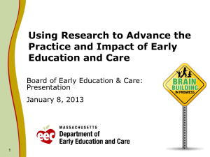 Using Research to Advance the Practice and Impact of Early