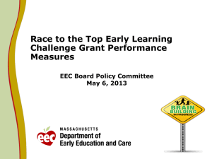 Race to the Top Early Learning Challenge Grant Performance Measures