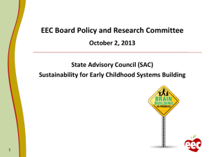 EEC Board Policy and Research Committee October 2, 2013
