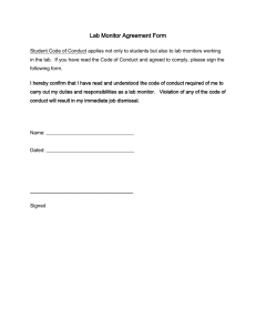 Lab Monitor Agreement Form