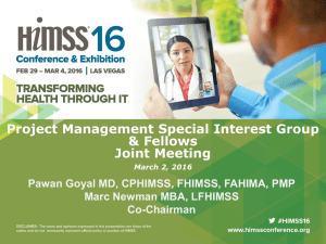 Project Management Special Interest Group &amp; Fellows Joint Meeting