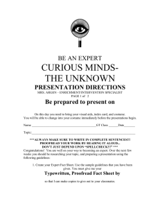 CURIOUS MINDS- THE UNKNOWN  BE AN EXPERT