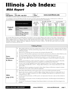 Illinois Job Index: MSA Report