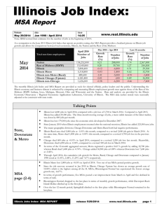 Illinois Job Index: MSA Report