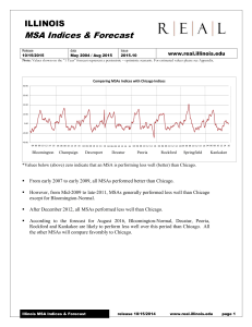 MSA Indices &amp; Forecast ILLINOIS  www.real.illinois.edu