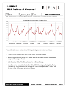 MSA Indices &amp; Forecast ILLINOIS  www.real.illinois.edu