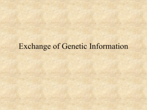Exchange of Genetic Information