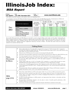 IllinoisJob Index: MSA Report