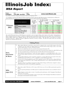 IllinoisJob Index: MSA Report