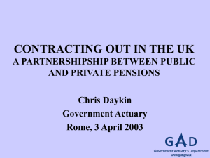 CONTRACTING OUT IN THE UK A PARTNERSHIPSHIP BETWEEN PUBLIC AND PRIVATE PENSIONS