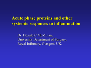 Acute phase proteins and other systemic responses to inflammation
