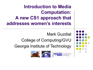Introduction to Media Computation: A new CS1 approach that addresses women’s interests