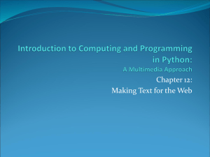 Chapter 12: Making Text for the Web
