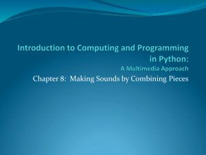 Chapter 8:  Making Sounds by Combining Pieces