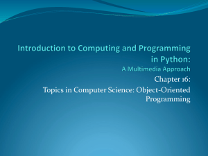 Chapter 16: Topics in Computer Science: Object-Oriented Programming