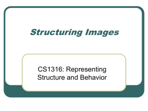 Structuring Images CS1316: Representing Structure and Behavior