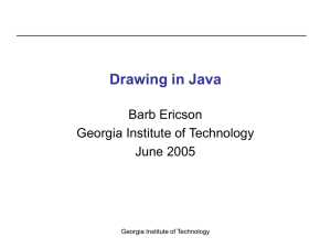 Drawing in Java Barb Ericson Georgia Institute of Technology June 2005