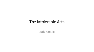 The Intolerable Acts Judy Kariuki
