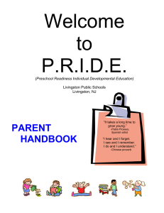 Welcome to P.R.I.D.E. PARENT