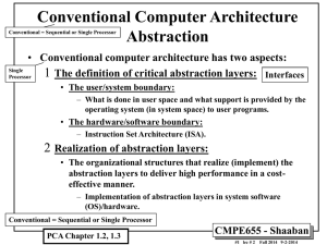 Conventional Computer Architecture Abstraction 1 2