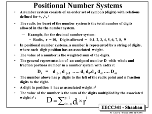 Positional Number Systems
