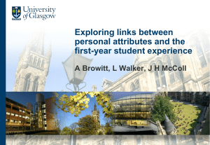 Exploring links between personal attributes and the first-year student experience