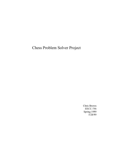 Chess Problem Solver Project  Chris Brown EECC-756