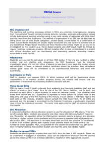 MBChB Course Student Selected Components (SSCs) Guide to Year 3