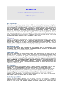 Student Selected Components (SSCs) Guide to year 4 MBChB Course