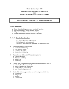 Model  Question Paper - 2006  NATIONAL CERTIFICATION EXAMINATION FOR