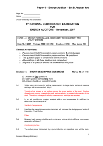 – Energy Auditor – Set B Answer key Paper 4 5