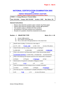 NATIONAL CERTIFICATION EXAMINATION 2005 – Set A Paper 2