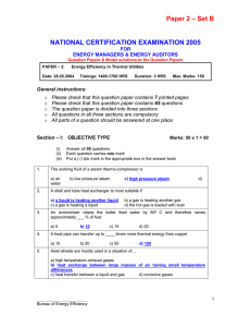 – Set B Paper 2 NATIONAL CERTIFICATION EXAMINATION 2005
